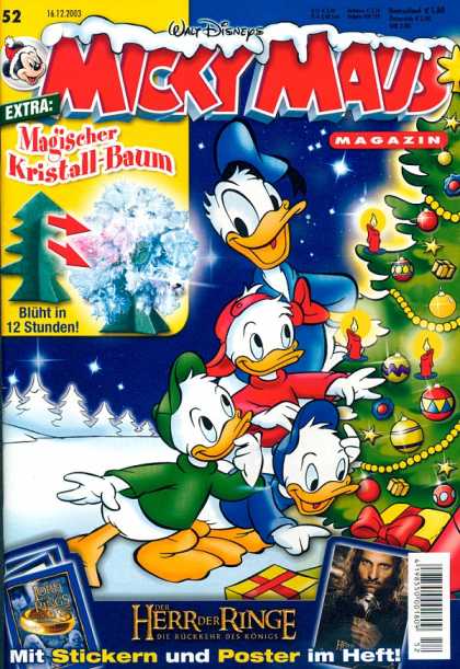 Micky Maus 2365 - Sticker - Poster - Donald Duck - Nephews - Christmas Tree