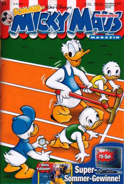 Micky Maus 2397 - Walt Disneys - Sommer - Magazin - Tv-set - Donald Duck Slingshot