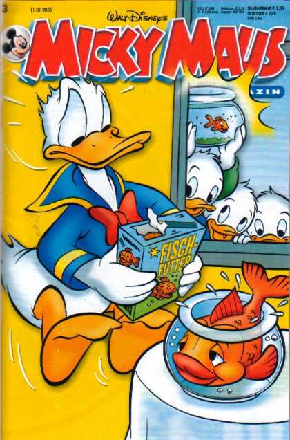 Micky Maus 2421 - Disney - Donald Duck - Huey Dewey Louie - Goldfish - Fish Food