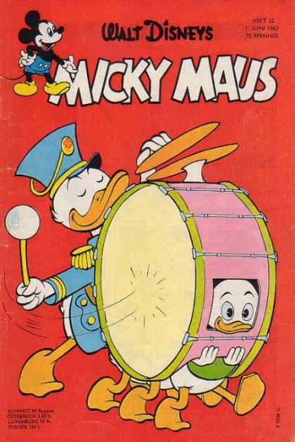 Micky Maus 389 - Walt Disney - Donald Duck - Bass Drum - Cymbals - Shako