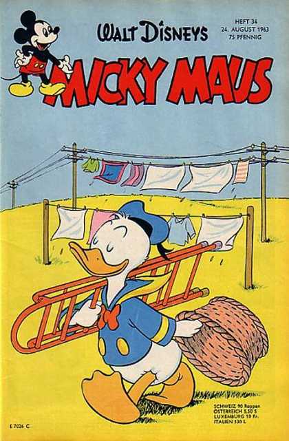 Micky Maus 401 - Duck - Basket - Laundry - Ladder - Telephone Poles