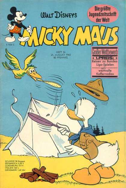 Micky Maus 505 - Donald Duck - Tent - Camping - Breakfast - Bird