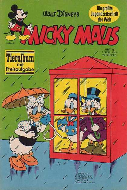 Micky Maus 538 - Phone - Umbrella - Rain - Donald Duck - Phone Booth