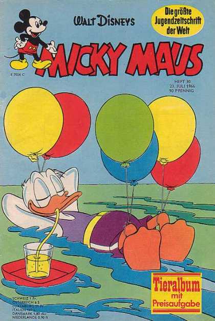 Micky Maus 553 - Mickey - Disney - Balloons - Mouse - Duck