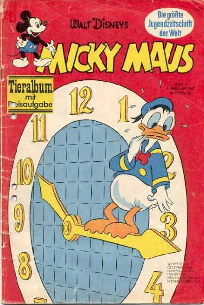 Micky Maus 581 - Mickey Mouse - Walt Disney - German - Donald Duck - Clock