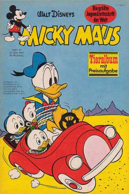 Micky Maus 597 - Walt Disneys - Car - Rope - Tieralbum Mit Preisaufgabe - Die Gro8te Jugendzeitschrift Der Welt