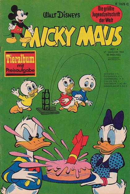 Micky Maus 632 - Donald Duck - Daisy Duck - Tieralbum Mit Preisaufgabe - Cake - Rocket