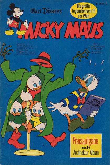 Micky Maus 633 - Donald Duck - Coat Rack - Huey - Dewey - Louie