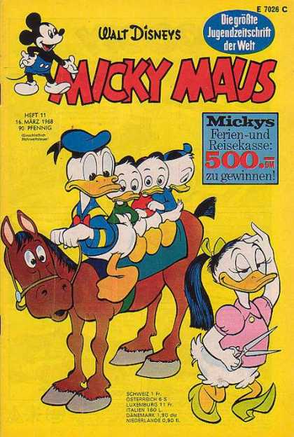 Micky Maus 639 - Donald Duck - Donkey - Girl Duck - Young Boy Ducks - Hats