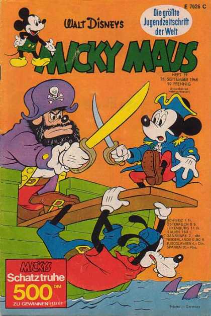 Micky Maus 667 - Pirate - Swords - Plank - Ship - Sharks