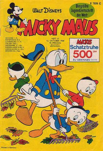 Micky Maus 669 - Schatztruhe - Donald Duck - Little Ducks - Leaves - Ribbon