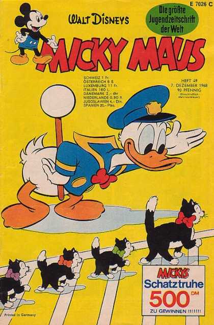 Micky Maus 677 - Waly Disney - German - Donald Duck - Kittens - Crosswalk