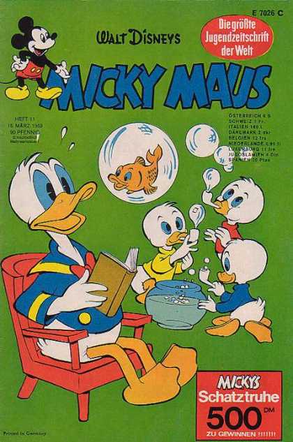 Micky Maus 691 - Bubbles - Fish - Donald Duck - Walt Disney - Fish Bowl