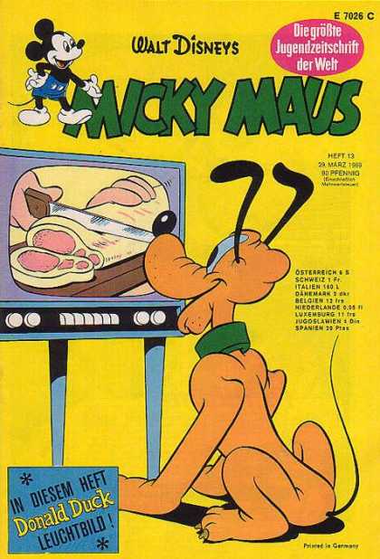 Micky Maus 693 - Donald Duck - Pluto - Television - Watch - Cutting Meat