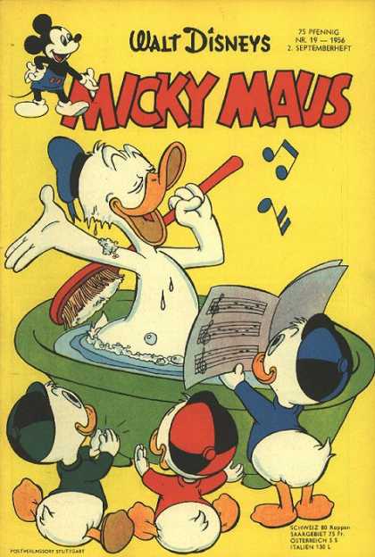 Micky Maus 71 - Duck - Tub - Sheet Music - Notes - Brush