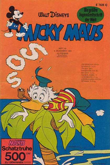 Micky Maus 729 - Walt Disney - Daffy Duck - Orange - Foreign Language - German
