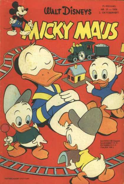 Micky Maus 73 - Donald Duck - Hewey - Dewey - Louie - Train