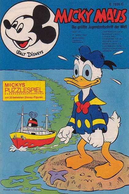 Micky Maus 744 - Mickey Mouse - Donald Duck - Toy Boat - Key - Starfish