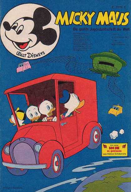 Micky Maus 790 - Mickey Mouse - Car - Wheel - Globe - Red