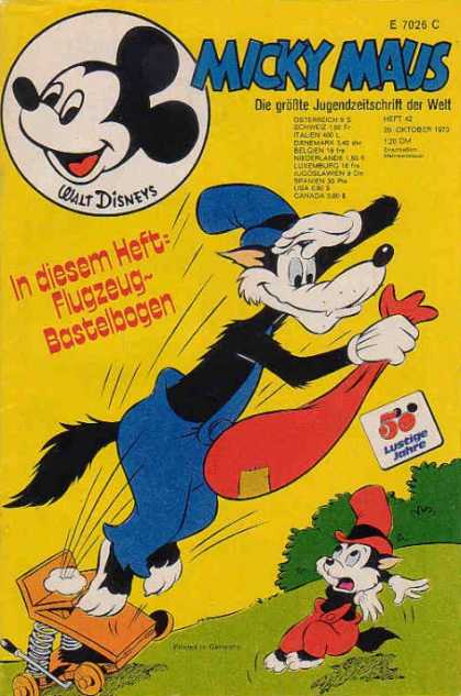 Micky Maus 931 - Wolf - Red Sack - Catapult - Blue Top Hat - Grass