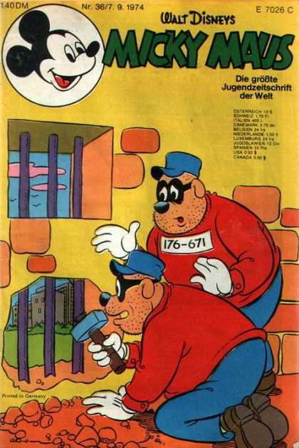 Micky Maus 977 - Escape - Tunnel - Prison - Dogs - Bars