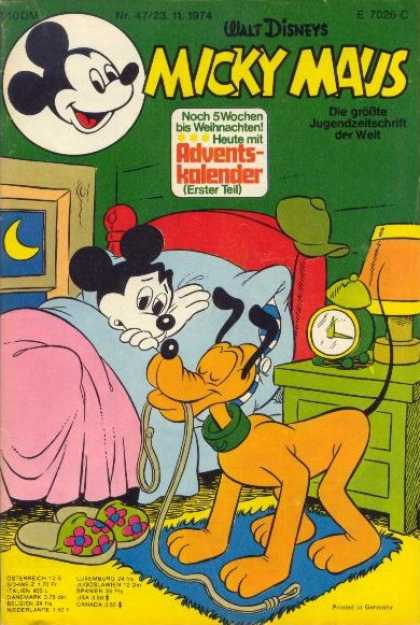 Micky Maus 988 - Mickey - Pluto - Sleeping - Nightstand - Walkies