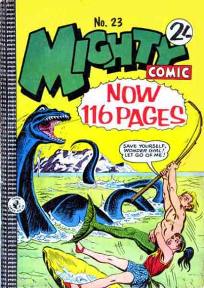 Mighty Comic 23 - No 23 - Loch Ness Monster - Wonder Girl - Merman - Ocean