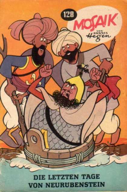 Mosaik 112 - Arab Comics - Von Hannes - Floating In Water - Three Friends - Arab Warriors