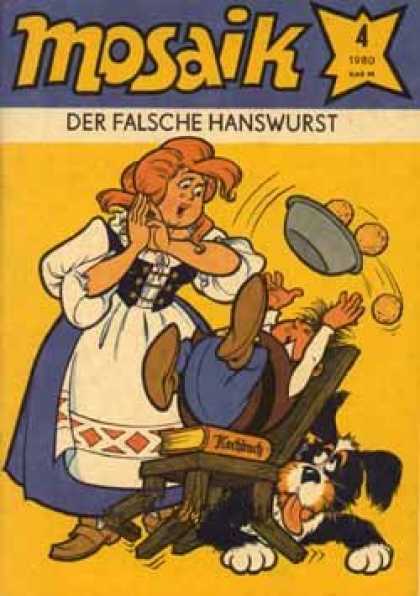 Mosaik 265 - Der Falsche Hanswurst - Chair - Dog - Book - Bowl
