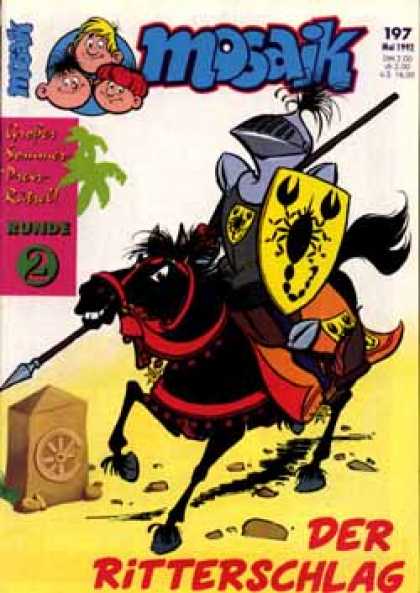 Mosaik 410 - Horse - Knight - Shield - Lance - Armour