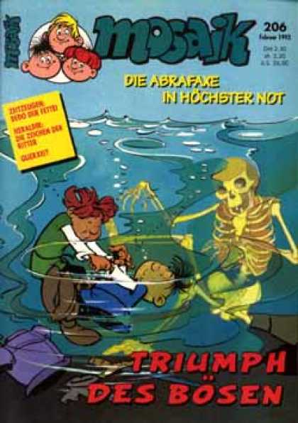 Mosaik 419 - Skeleton - Sea - Water - Three Boys - Girl