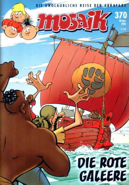 Mosaik 583 - Pirate Ship - Fist On Sail - Pirate - Die Rote Galeere - Black Native