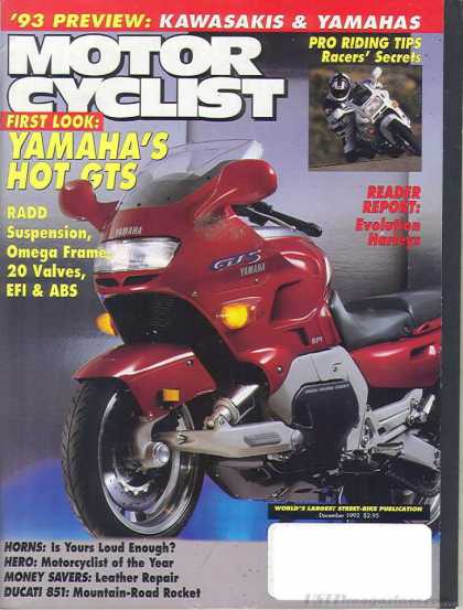 Motor Cyclist - December 1992