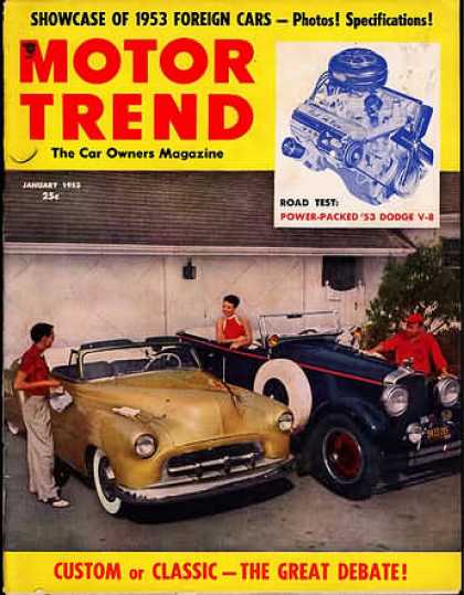 Motor Trend - January 1953