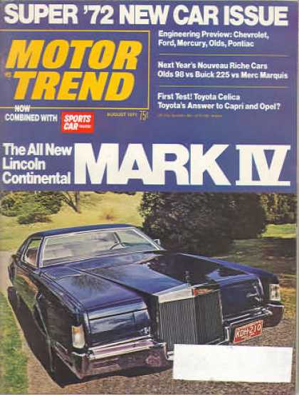 Motor Trend - August 1971