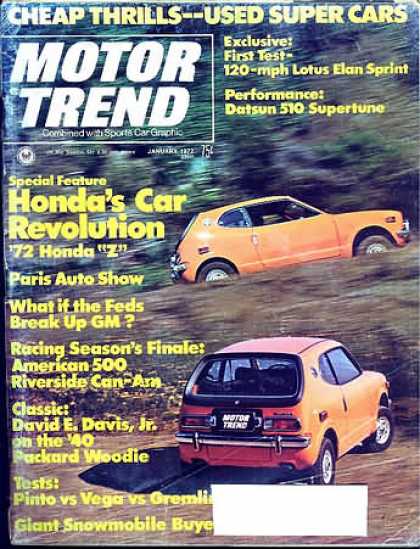 Motor Trend - January 1972