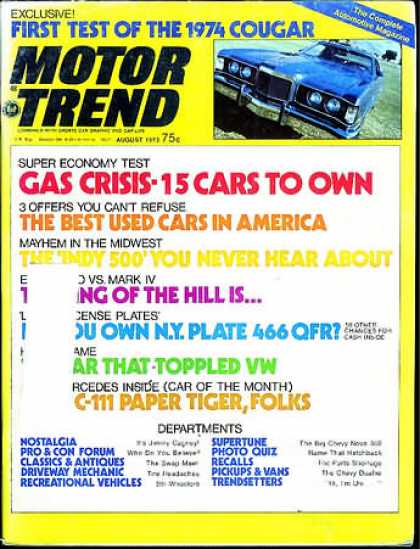 Motor Trend - August 1973