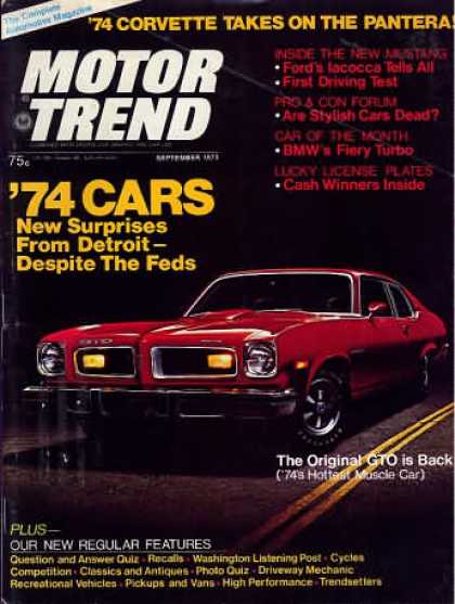 Motor Trend - September 1973