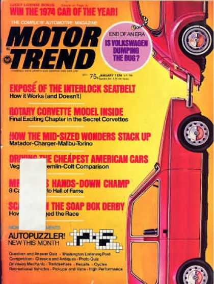 Motor Trend - January 1974