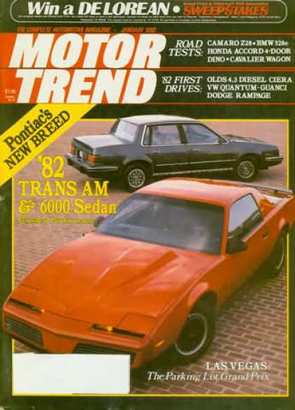Motor Trend - January 1982