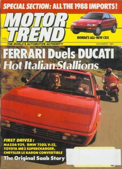 Motor Trend - November 1987