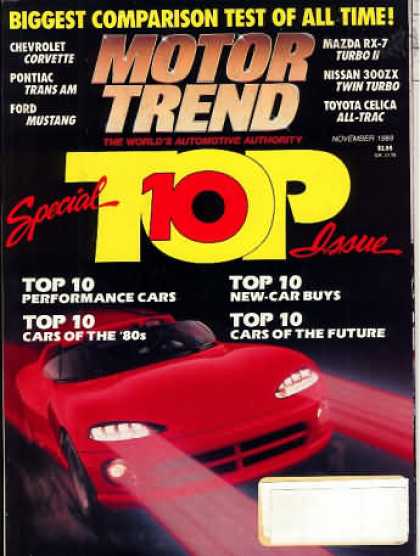 Motor Trend - November 1989