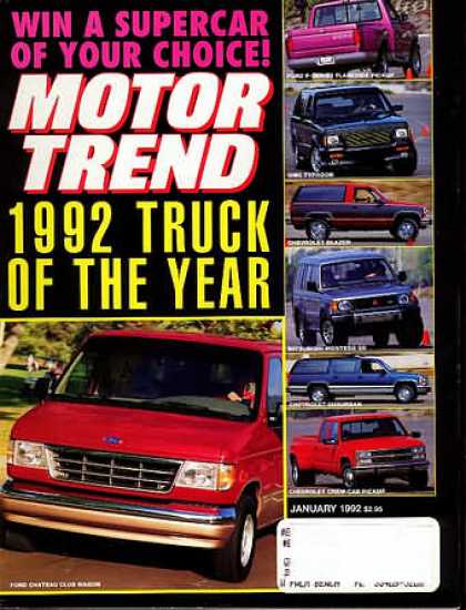 Motor Trend - January 1992