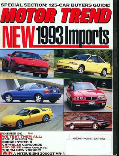 Motor Trend - November 1992