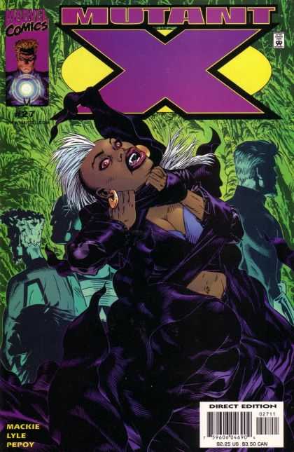 Mutant X 27 - Scary Fangs - White Mohawk - Black Female Monster - Unknown Enemy - Purple Lipstick - Michael Golden