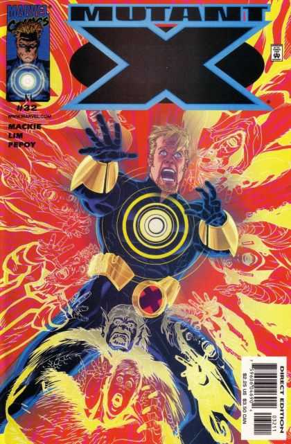 Mutant X 32 - Bullseye - Bad Acid Trip - Multiple Images - Scarey - Red And Yellow - Michael Golden