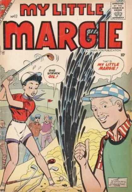 My Little Margie 17 - Man - Woman - Golf Course - Golf Club - Oil