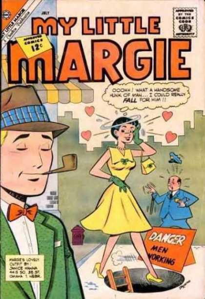 My Little Margie 42 - Yellow Dress - Green Gloves - Matching Purse - Police Officer - Pipe