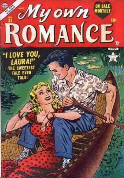My Own Romance 33 - Man - Woman - Canoe - Pond - Oar