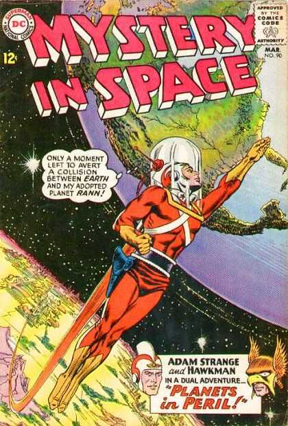 Mystery in Space 90 - Adam Strange - Hawkman - Earth - Rann - Planets In Peril - Carmine Infantino, Murphy Anderson